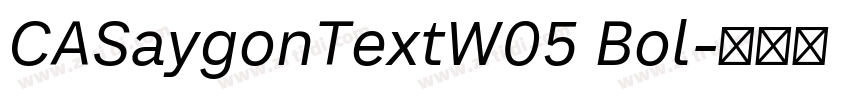 CASaygonTextW05 Bol字体转换